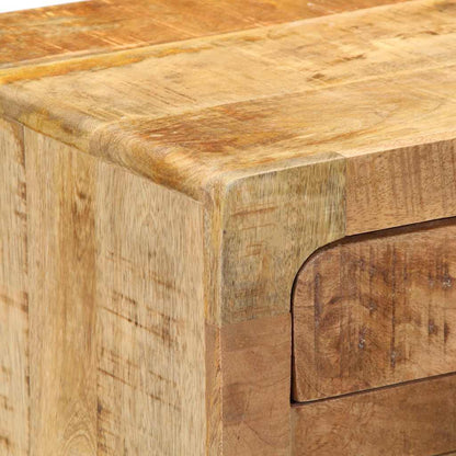 vidaXL Bedside Cabinet 37x32x50 cm Solid Wood Rough Mango
