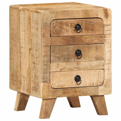 vidaXL Bedside Cabinet 2 pcs 37x32x50 cm Solid Wood Rough Mango