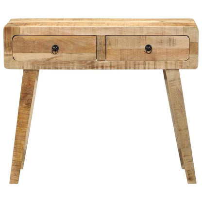 vidaXL Console Table 90x32x75 cm Solid Wood Rough Mango