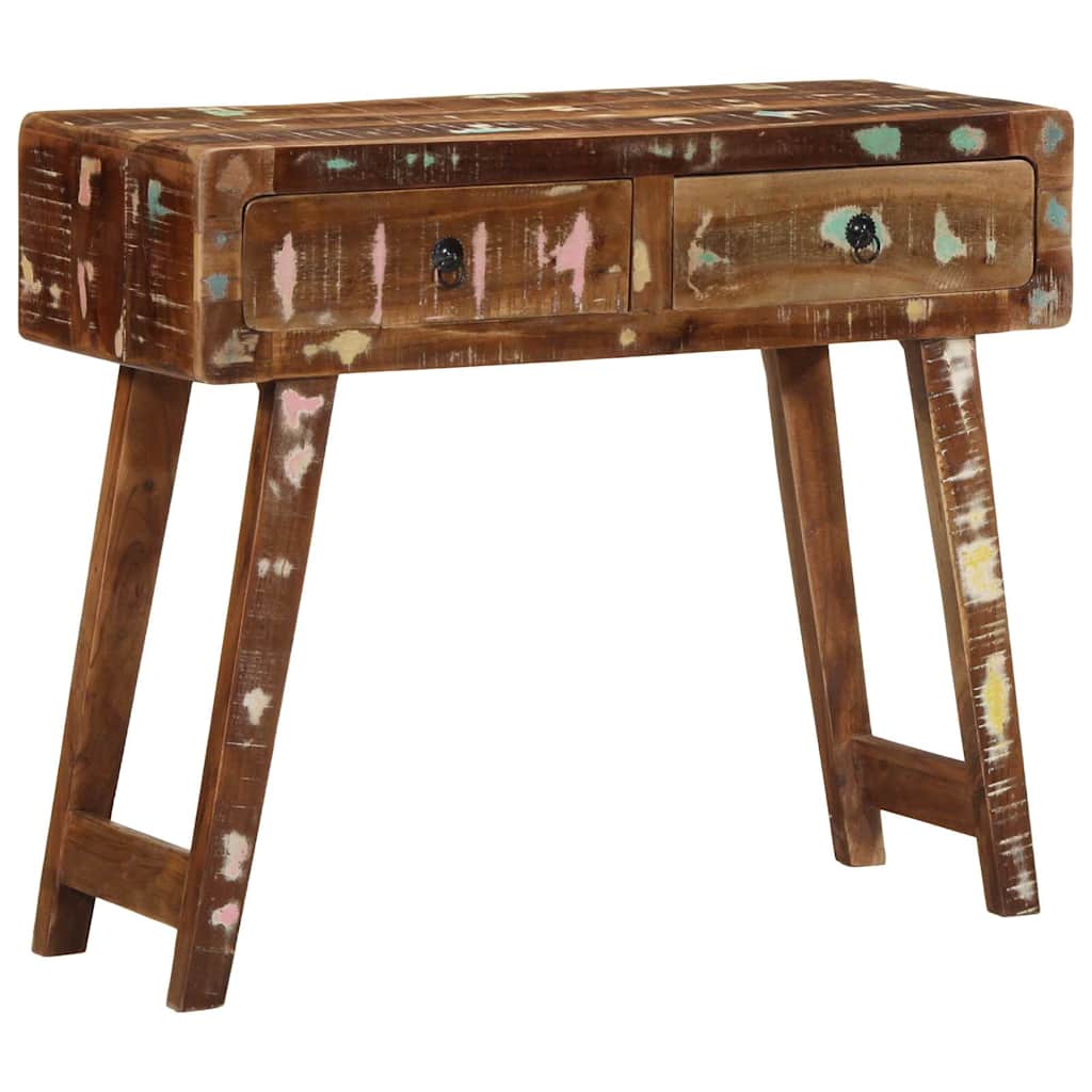 vidaXL Console Table 90x32x75 cm Solid Wood Reclaimed