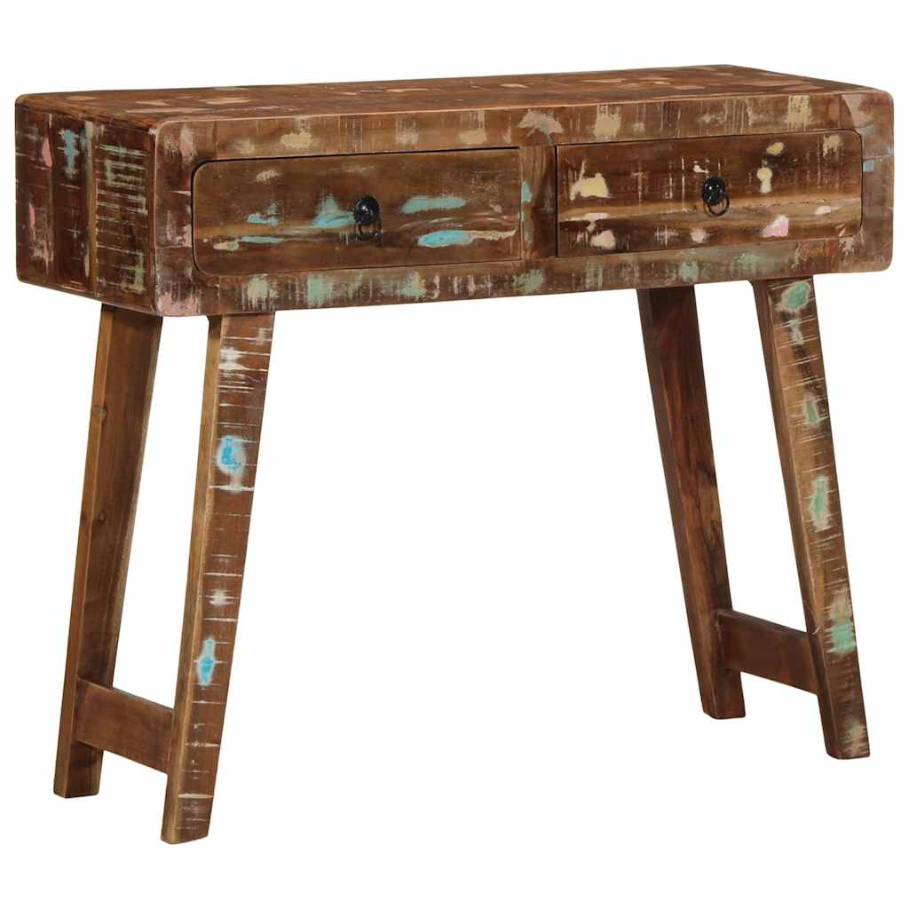 vidaXL Console Table 90x32x75 cm Solid Wood Reclaimed