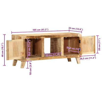 vidaXL TV Cabinet 105x46x32 cm Solid Wood Rough Mango