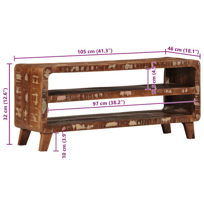 vidaXL TV Cabinet 105x46x32 cm Solid Wood Reclaimed