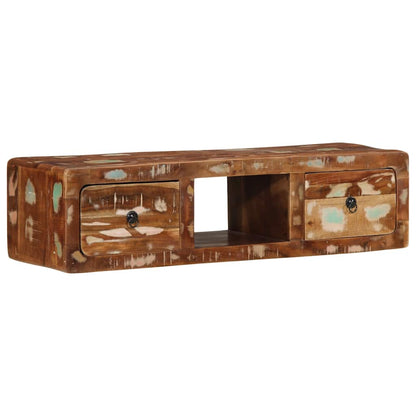 vidaXL Wall-mounted TV Cabinet 100x32x25 cm Solid Wood Reclaimed