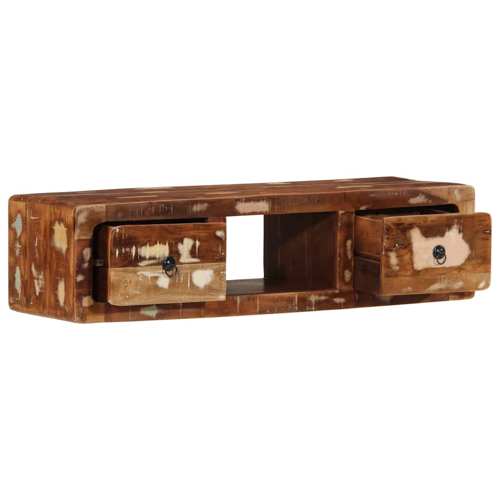 vidaXL Wall-mounted TV Cabinet 100x32x25 cm Solid Wood Reclaimed