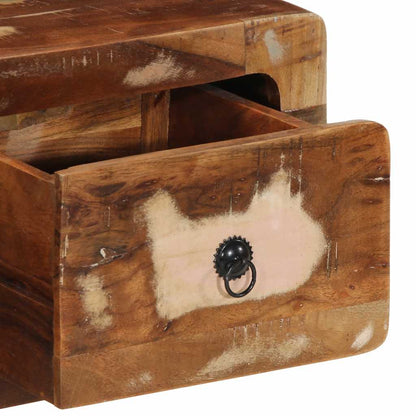 vidaXL Wall-mounted TV Cabinet 100x32x25 cm Solid Wood Reclaimed