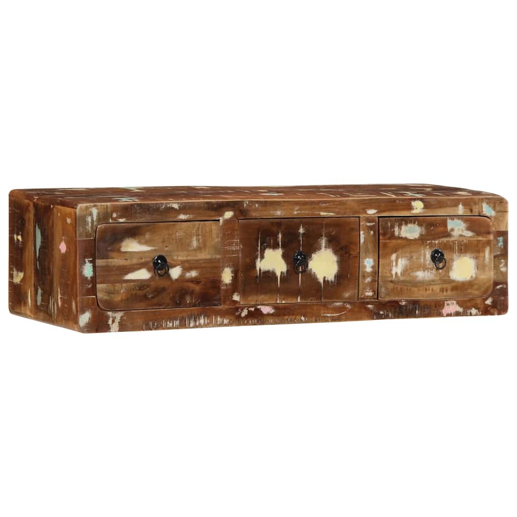 vidaXL Wall-mounted TV Cabinet 100x32x25 cm Solid Wood Reclaimed
