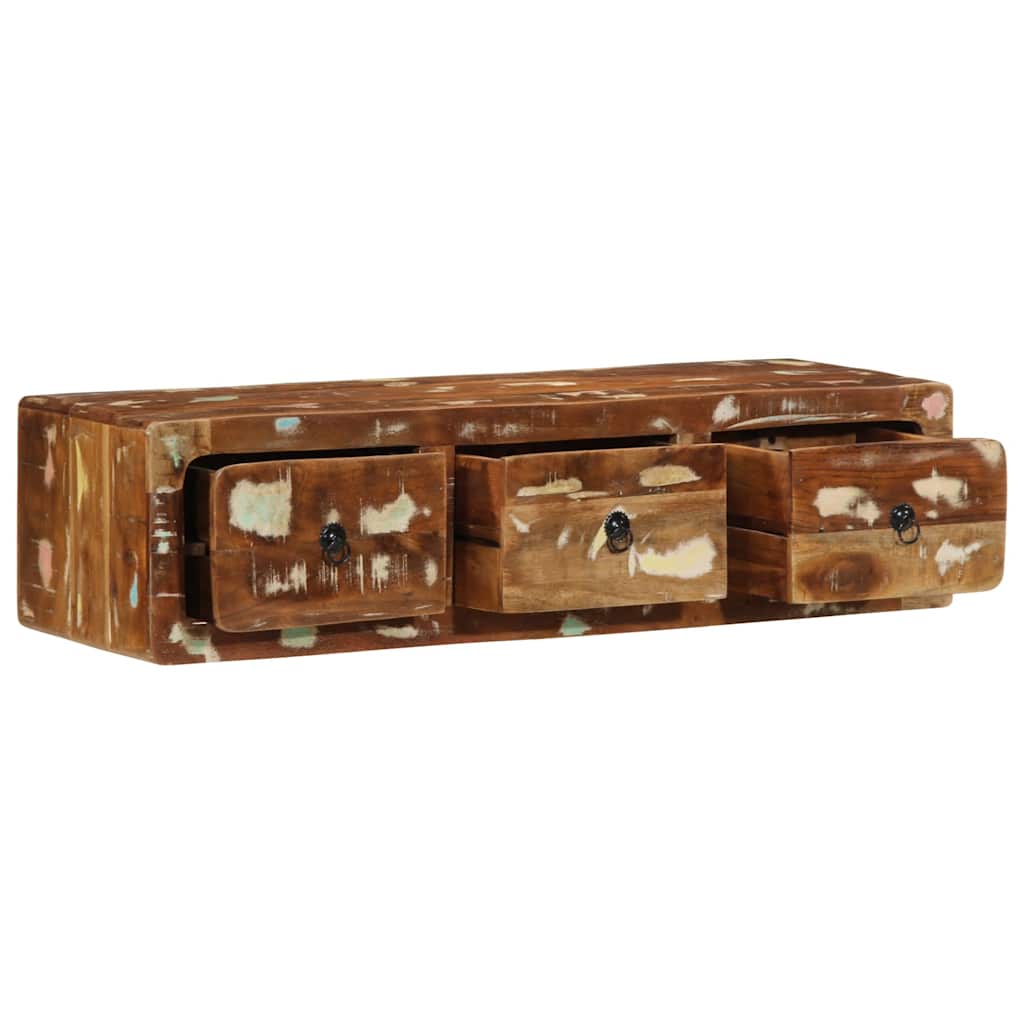 vidaXL Wall-mounted TV Cabinet 100x32x25 cm Solid Wood Reclaimed