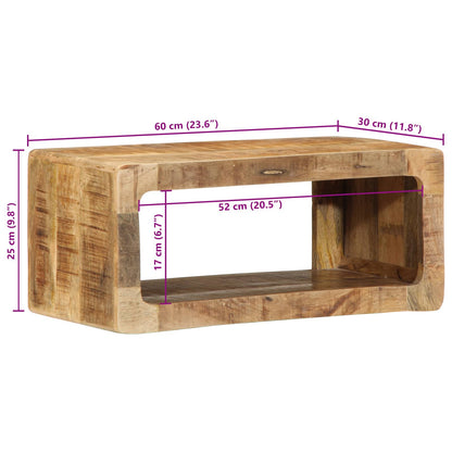 vidaXL TV Cabinet with Shelf Brown 60 x 30 x 25 cm Solid Mango wood
