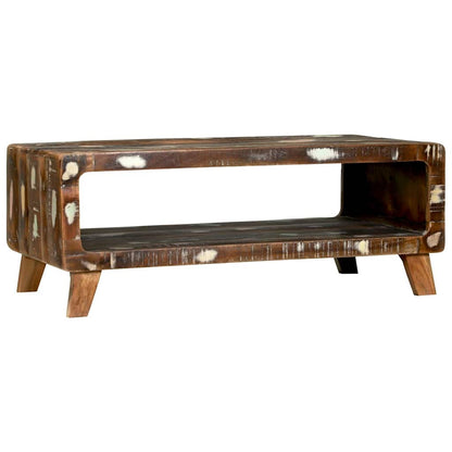 vidaXL Coffee Table Multicolour 90 x 50 x 35 cm Solid Reclaim Wood