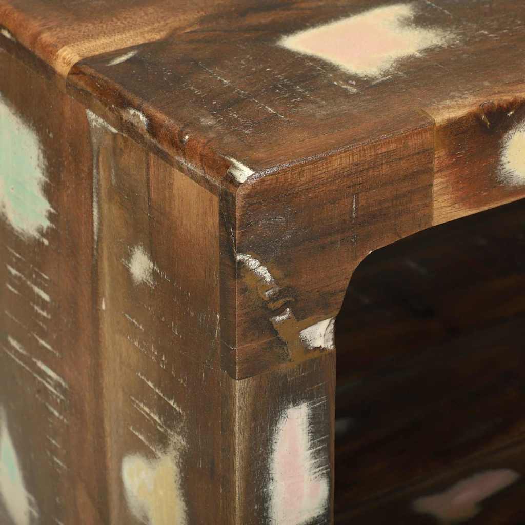 vidaXL Coffee Table Multicolour 50 x 50 x 35 cm Solid Reclaim Wood