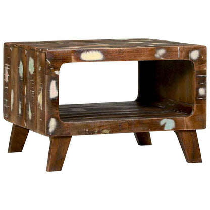 vidaXL Coffee Table Multicolour 50 x 50 x 35 cm Solid Reclaim Wood