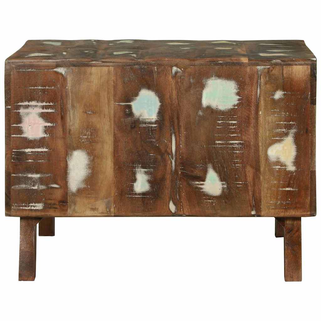 vidaXL Coffee Table Multicolour 50 x 50 x 35 cm Solid Reclaim Wood