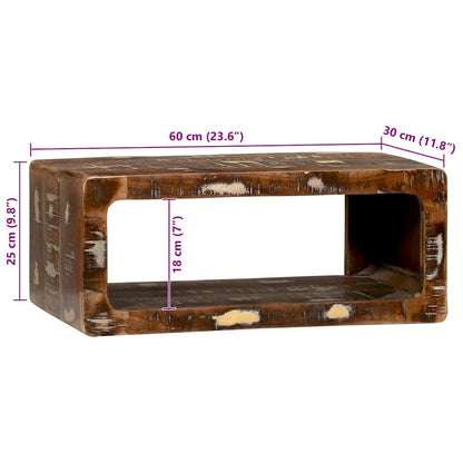 vidaXL TV Cabinet Multicolour 60 x 30 x 25 cm Solid Reclaim wood