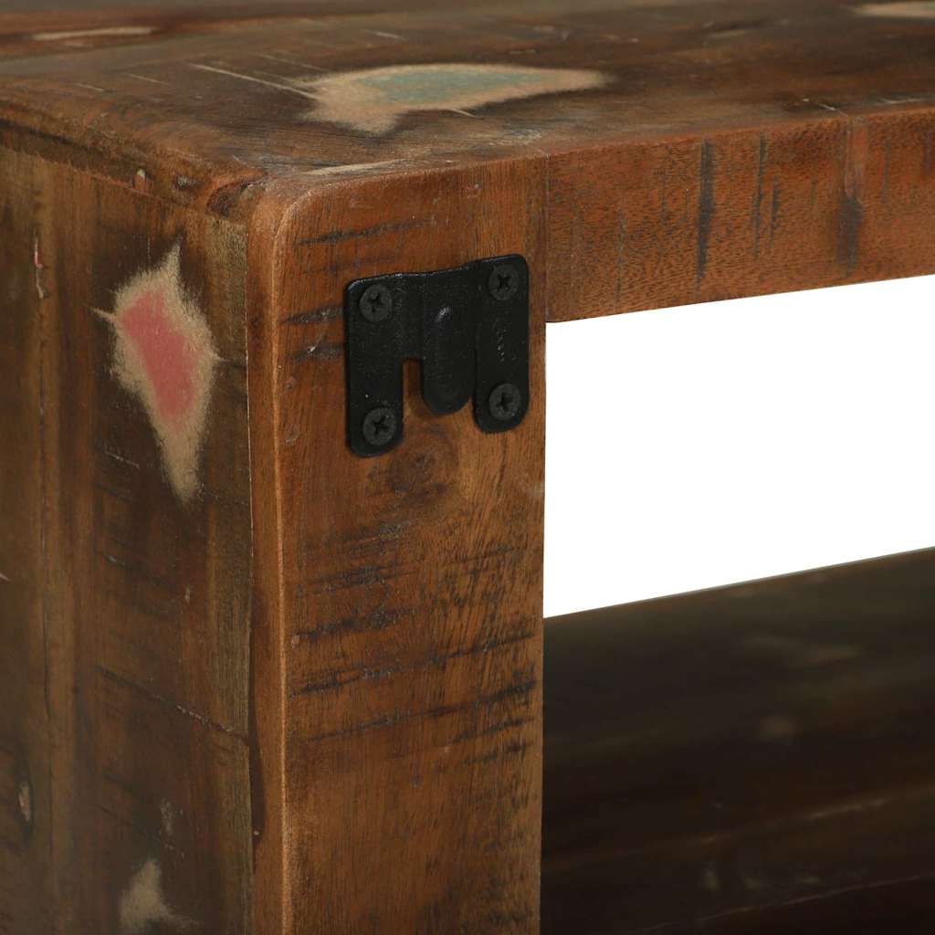 vidaXL TV Cabinet Multicolour 80 x 30 x 25 cm Solid Reclaim wood