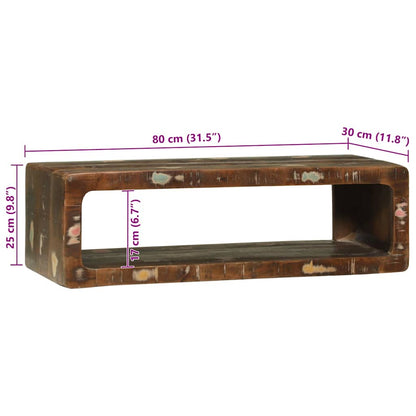 vidaXL TV Cabinet Multicolour 80 x 30 x 25 cm Solid Reclaim wood