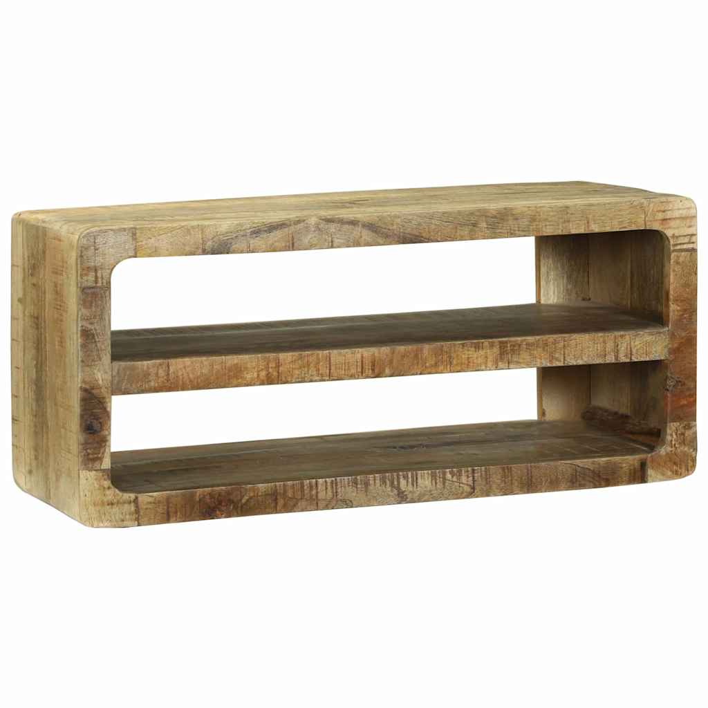 vidaXL TV Cabinet with Shelf Brown 80 x 32 x 36 cm Solid Mango wood
