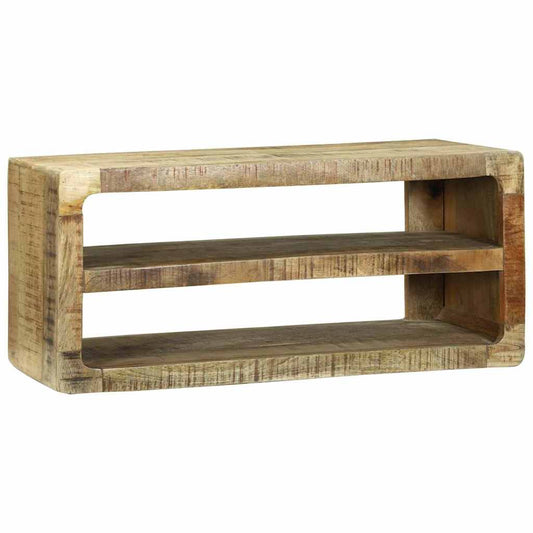 vidaXL TV Cabinet with Shelf Brown 80 x 32 x 36 cm Solid Mango wood