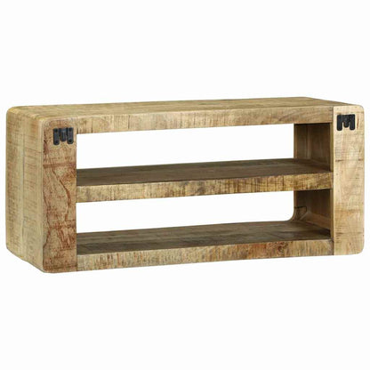 vidaXL TV Cabinet with Shelf Brown 80 x 32 x 36 cm Solid Mango wood