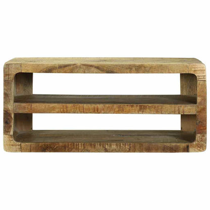 vidaXL TV Cabinet with Shelf Brown 80 x 32 x 36 cm Solid Mango wood