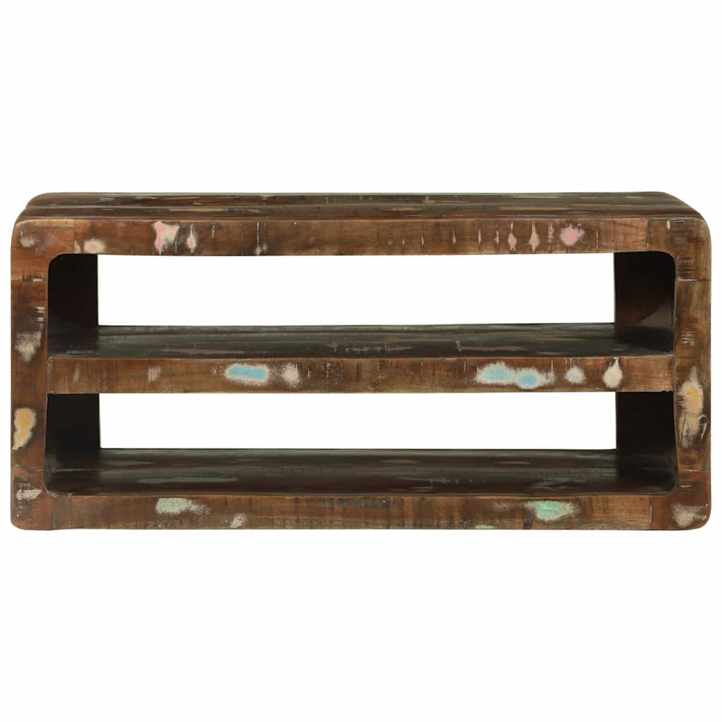 vidaXL TV Cabinet Multicolour 80 x 32 x 36 cm Solid Reclaim wood