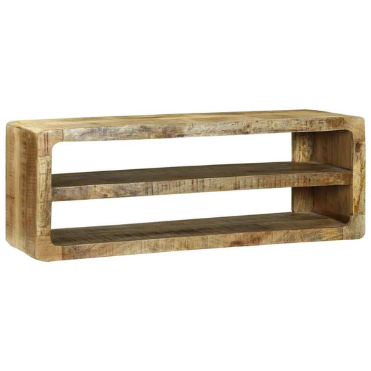 vidaXL TV Cabinet with Shelf Brown 100 x 32 x 36 cm Solid Mango wood