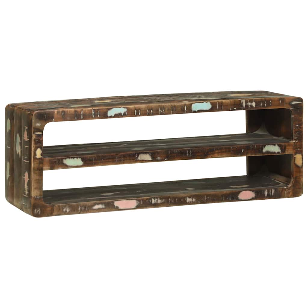vidaXL TV Cabinet Multicolour 100 x 32 x 36 cm Solid Reclaim wood
