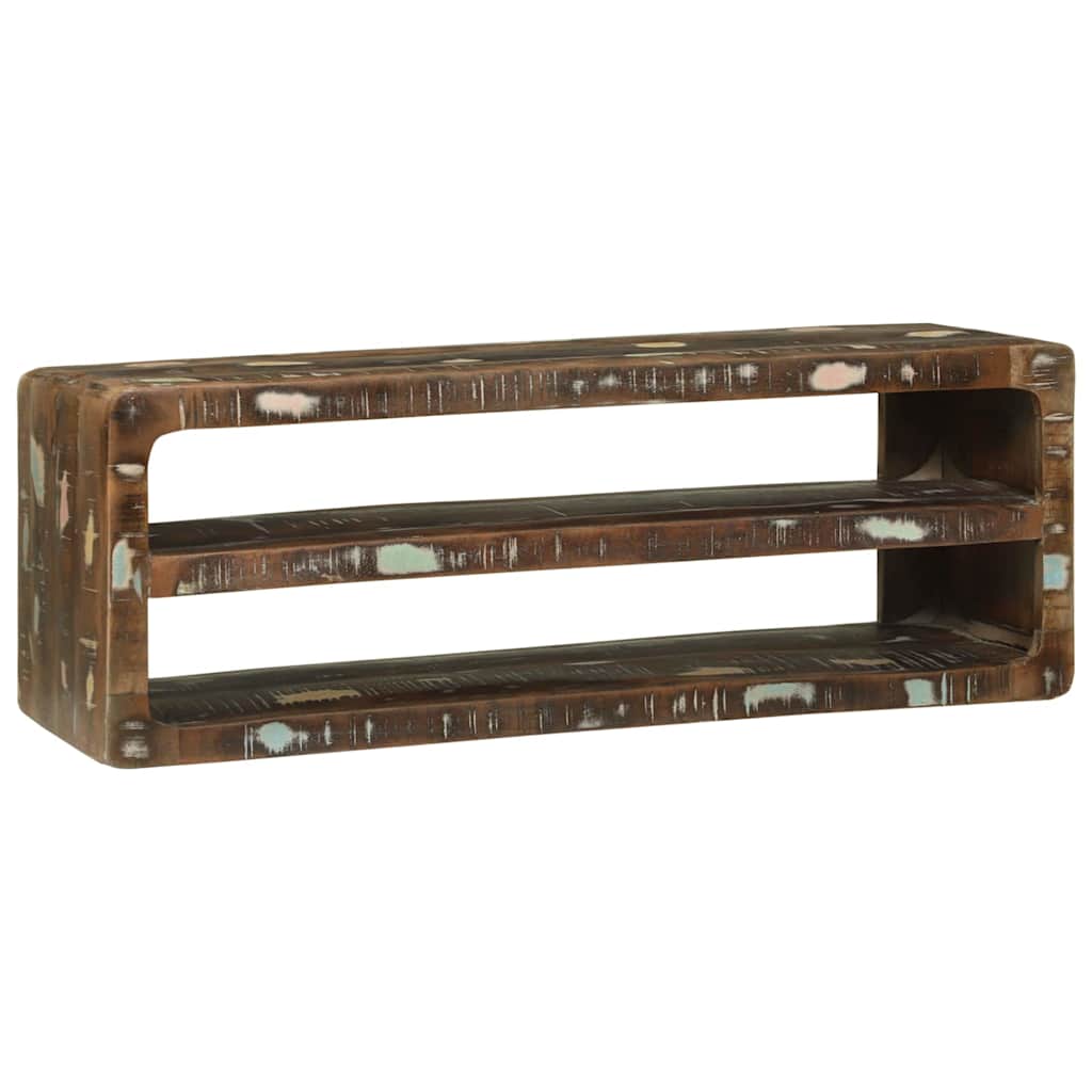 vidaXL TV Cabinet Multicolour 100 x 32 x 36 cm Solid Reclaim wood