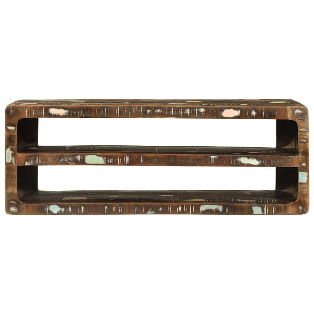 vidaXL TV Cabinet Multicolour 100 x 32 x 36 cm Solid Reclaim wood