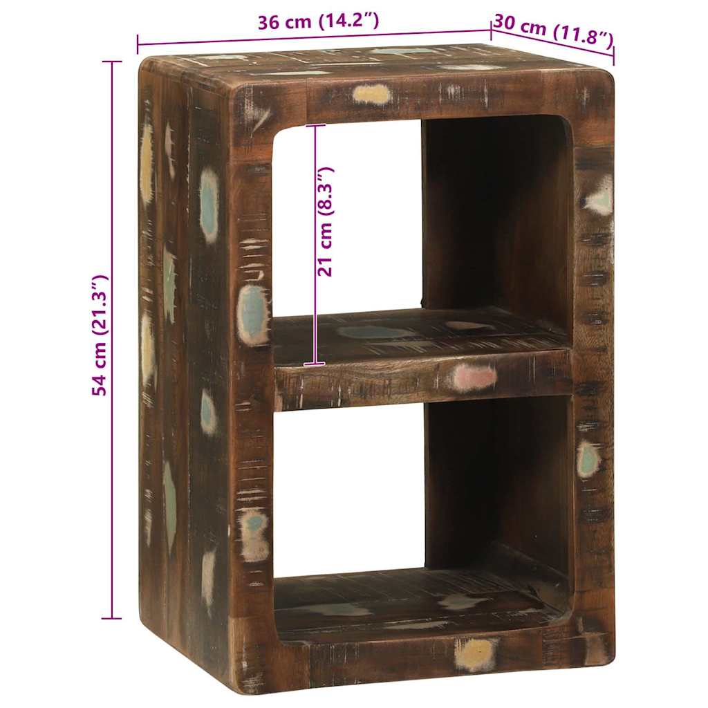 vidaXL TV Cabinet Multicolour 36 x 30 x 54 cm Solid Reclaim wood