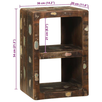 vidaXL TV Cabinet Multicolour 36 x 30 x 54 cm Solid Reclaim wood