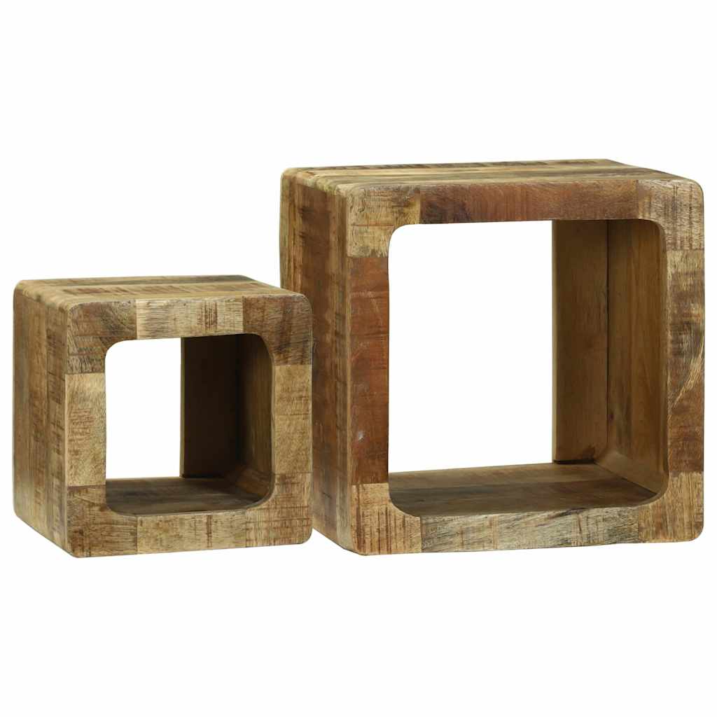 vidaXL TV Units 2 pcs Brown 36 x 30 x 36 cm Solid Mango Wood
