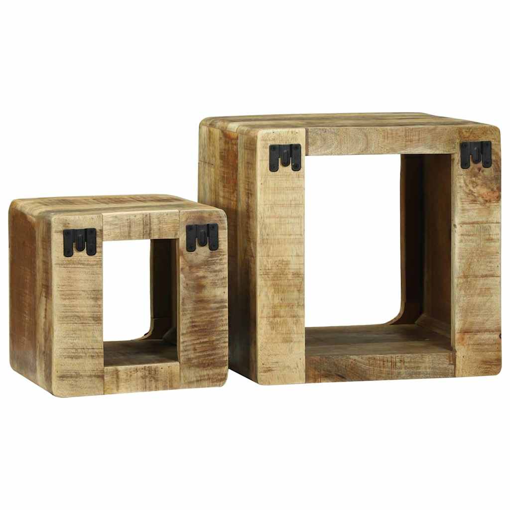 vidaXL TV Units 2 pcs Brown 36 x 30 x 36 cm Solid Mango Wood
