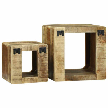 vidaXL TV Units 2 pcs Brown 36 x 30 x 36 cm Solid Mango Wood