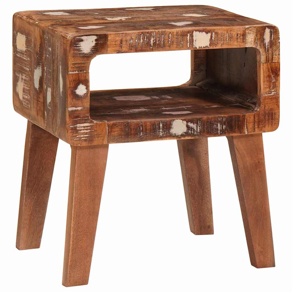 vidaXL End Table with Shelf Brown 40 x 32 x 46 cm Solid Reclaim Wood
