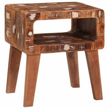 vidaXL End Table with Shelf Brown 40 x 32 x 46 cm Solid Reclaim Wood