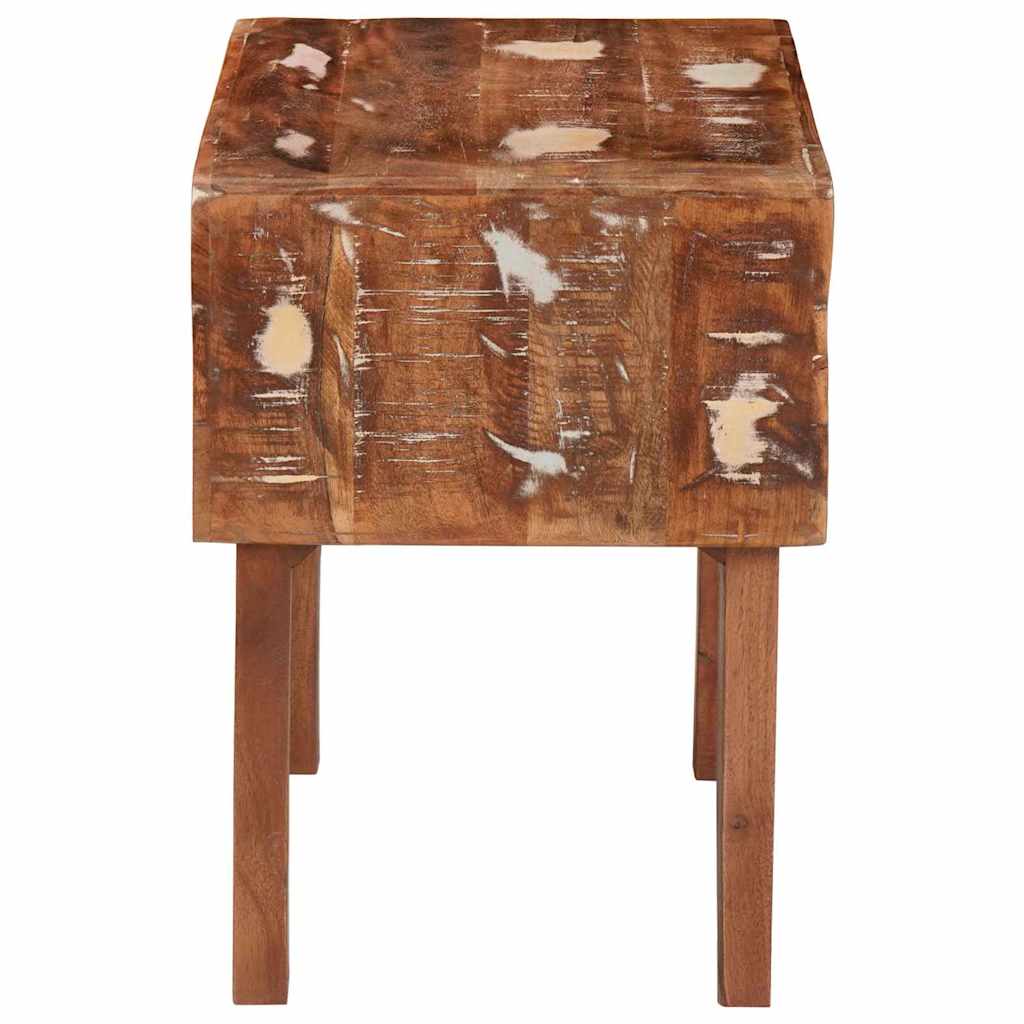 vidaXL End Table with Shelf Brown 40 x 32 x 46 cm Solid Reclaim Wood
