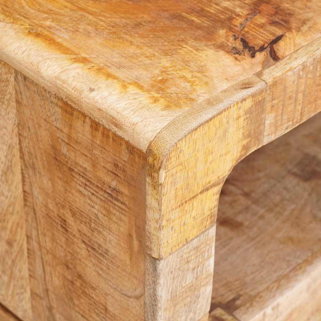 vidaXL End Table with Shelf Brown 40 x 40 x 49 cm Solid Mango Wood