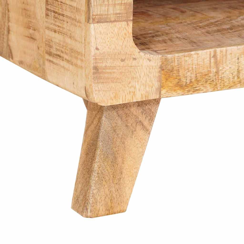 vidaXL End Table with Shelf Brown 40 x 40 x 49 cm Solid Mango Wood