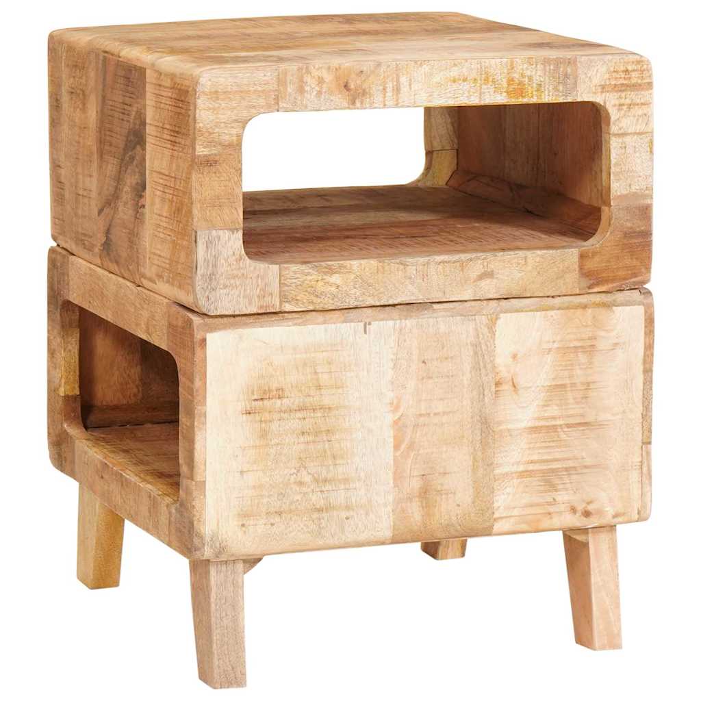 vidaXL End Table with Shelf Brown 40 x 40 x 49 cm Solid Mango Wood