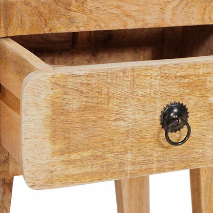 vidaXL End Table with Drawer Brown 40 x 32 x 46 cm Solid Mango Wood
