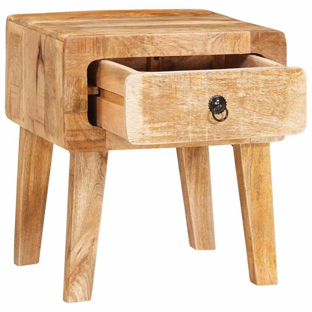 vidaXL End Table with Drawer Brown 40 x 32 x 46 cm Solid Mango Wood