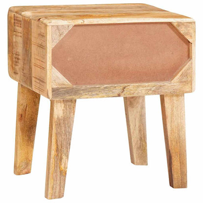 vidaXL End Table with Drawer Brown 40 x 32 x 46 cm Solid Mango Wood