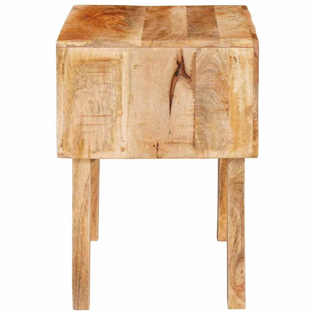 vidaXL End Table with Drawer Brown 40 x 32 x 46 cm Solid Mango Wood
