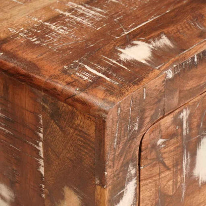 vidaXL End Table with Drawer Brown 40 x 32 x 46 cm Solid Reclaim Wood