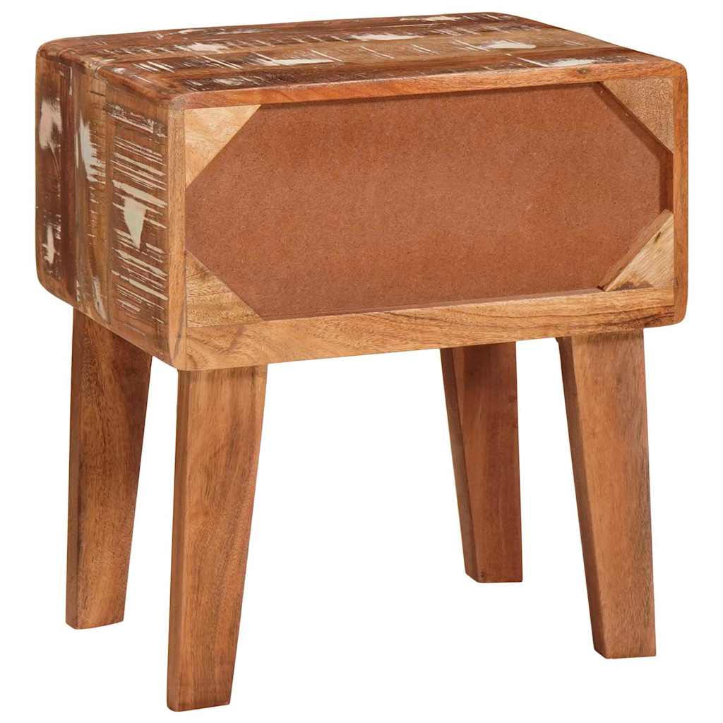 vidaXL End Table with Drawer Brown 40 x 32 x 46 cm Solid Reclaim Wood