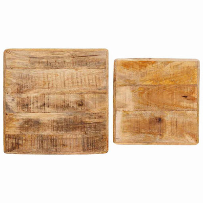 vidaXL Nesting Tables 2 pcs Brown 46 x 46 x 45 cm Solid Mango Wood