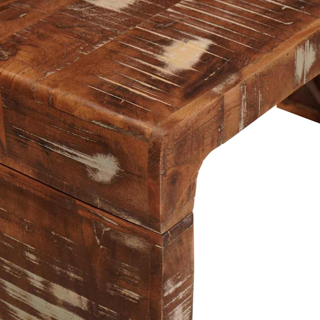 vidaXL Nesting Table 3 pcs Brown Solid Reclaim Wood