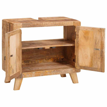 vidaXL Bathroom Cabinet Brown Solid Mango wood and Engineered wood