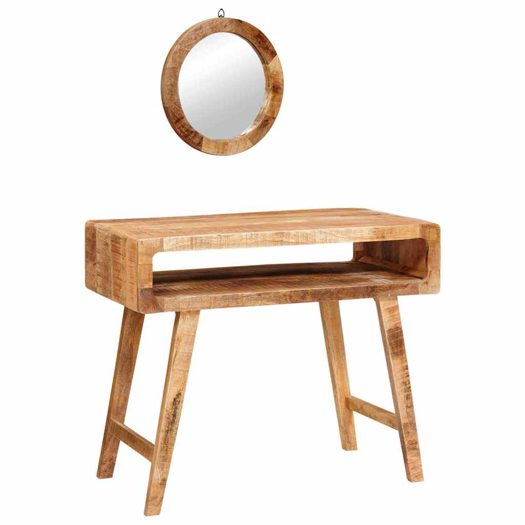 vidaXL Dressing Table Brown 90 x 76 x 45 cm Solid Mango Wood